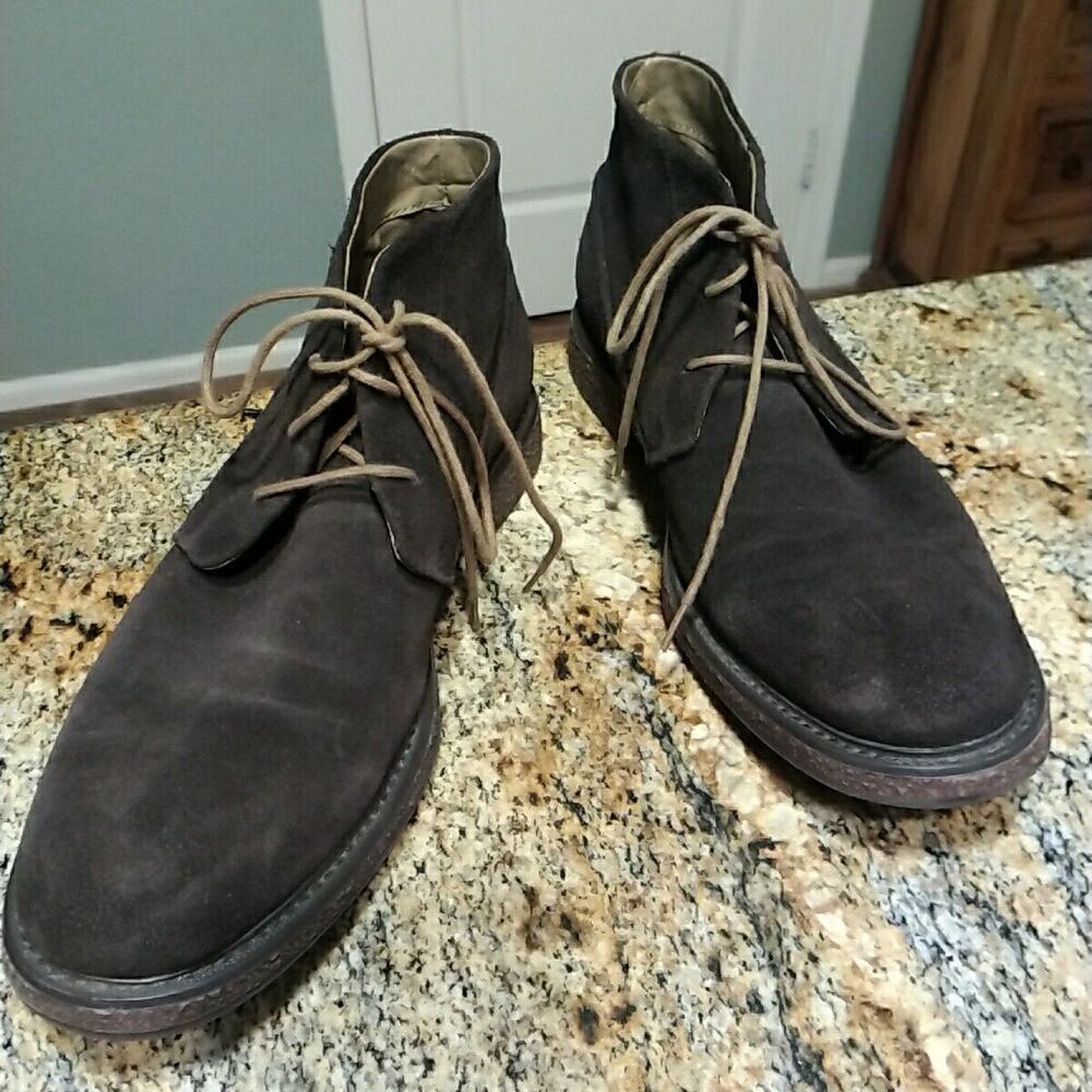 Calvin Klein Men's Phillip Brown Suede Chukka Boots 10.5 M Casual Dress Shoes